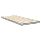 Floor Bed Frame Grey Sonoma 80 x 200 cm Engineered Wood 893537