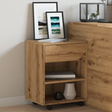 ZNTS Rolling Cabinet Artisan Oak 46x36x59 cm Engineered Wood 856661