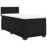 Box Spring Bed with Mattress Black 100x200 cm Velvet 3286248