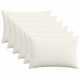 Cushion Cover 6 pcs HEERLEN Cream 50 x 80 cm Corduroy 911966