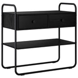 Console Table Black Oak 80 x 40 x 75 cm Engineered Wood 8007545