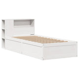 Bed Frame without Mattress White 90x200 cm Solid Wood Pine 3323435