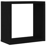 Wall Cube Shelves 4 pcs Black Oak 30x15x30 cm Engineered Wood 862056