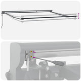 Retractable Awning Red and White 400 x 300 cm 3330558