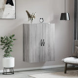 Wall Mounted Cabinet Grey Sonoma 69.5x34x90 cm Engineered Wood 834984
