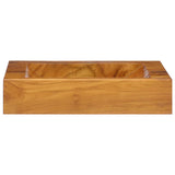 ZNTS Basin Solid Teak Wood 50x35x10 cm 326163