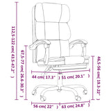 Reclining Office Chair Black Faux Leather 349799