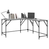 Desk Grey Sonoma 149x149x75 cm Engineered Wood 837585
