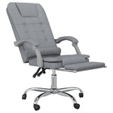 Massage Reclining Office Chair Light Grey Fabric 349802