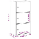 Bookcase Brown Oak 40x24x77 cm Engineered Wood 860370