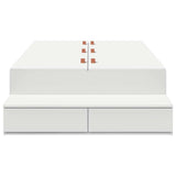 Storage Bed Frame with Drawer White 100 cm Engineered Wood 3335613