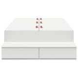Storage Bed Frame with Drawer White 80 cm Engineered Wood 3335597