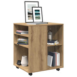 Rolling Cabinet Artisan Oak 60x53x72 cm Engineered Wood 856659