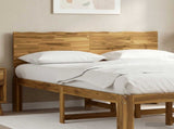 Live Edge Headboard ROSTOCK Whitewash 160 cm Solid Acacia Wood 903220