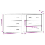 Sideboards 2 pcs Grey Sonoma Engineered Wood 3185413