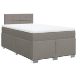 Box Spring Bed with Mattress Taupe 120x200 cm Fabric 3285859