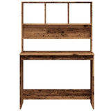 Desk with Shelves Old Wood 102x45x148 cm Engineered Wood 855834