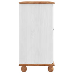 Sideboard ASKIM White 133.5 x 40 x 79 cm Solid pine wood 4105432