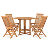 Outdoor Dining Set Natural teak Teak wood Medium Foldable 3059981