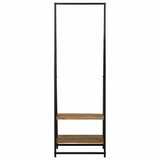 Clothes Rack Black 60 x 45 x 180 cm Solid Acacia Wood 374114