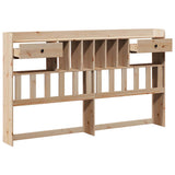 Headboard with Storage 180 cm Solid Wood Pine 855502