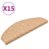 Stair Mats 15 pcs 65x21x4 cm Gold Half Round Large 322379