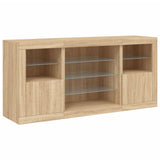 Sideboard with LED Lights Sonoma Oak 142.5x37x67 cm 3209088
