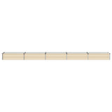 Raised Garden Bed Ivory 400 x 40 x 24 cm cold-rolled steel 8006359