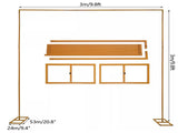 NEW 3x3m/10x10ft Wedding Backdrop Stand Pipe Stage Flower Rack Arch Iron Party Door 94212904