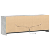 TV Cabinet with LED Concrete Grey 139.5x34x50 cm Engineered Wood 852197