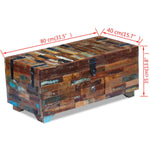 ZNTS Coffee Table Box Chest Solid Reclaimed Wood 80x40x35 cm 243320