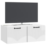 Wall-Mounted TV Cabinet High Gloss White 78.5 x 41 x 30 cm 899029