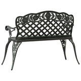 Garden Bench Green Cast aluminium Medium Durable Garden Bench 317741
