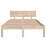 Bed Frame without Mattress Solid Wood Pine 120x200cm 810490