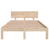 Bed Frame without Mattress Solid Wood Pine 120x200cm 810490