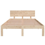 Bed Frame without Mattress Solid Wood Pine 120x200cm 810490