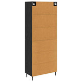 Highboard with Drawer 2 pcs Black oak Engineered Wood and Glass 3416159