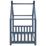 ZNTS Kids Bed Frame Grey Solid Pine Wood 70x140 cm 283370