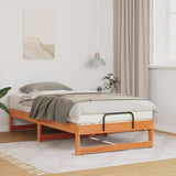 Bed Frame Brown 90 x 200 cm Solid Pine Wood 873147