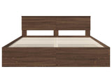 Bed Frame with Headboard Brown Oak 150 x 200 cm Engineered Wood 3408843