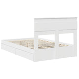 Storage Bed with Headboard White 120 x 200 cm Engineered Wood 3409928
