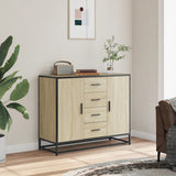 ZNTS Sideboard Sonoma Oak 92x35x76 cm Engineered Wood 3300826