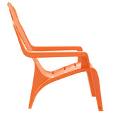 Garden Chairs 2 pcs for Children Orange 37x34x44cm PP Wooden Look 364742