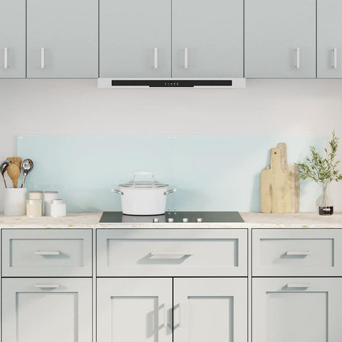 Kitchen Backsplashes 2 pcs White 80x60 cm Tempered Glass 3315788