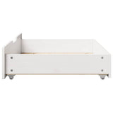 ZNTS Under-Bed Drawers 2 pcs White 80x55x17 cm Solid Wood Pine 850930