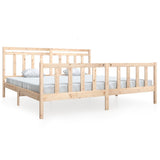 3100978 Bed Frame without Mattress Solid Wood 200x200 cm
