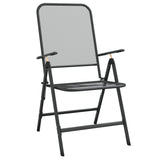 Garden Dining Set Anthracite Metal Mesh Medium Foldable 3211817