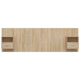 Bed Headboard with Cabinets Sonoma Oak Engineered Wood 3115718