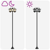 3-Head Lamp Post Black 16 x 16 x 187 cm Aluminum and ABS 42042695