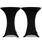 Standing Table Cover 80 cm Black Stretch 4 pcs 279073